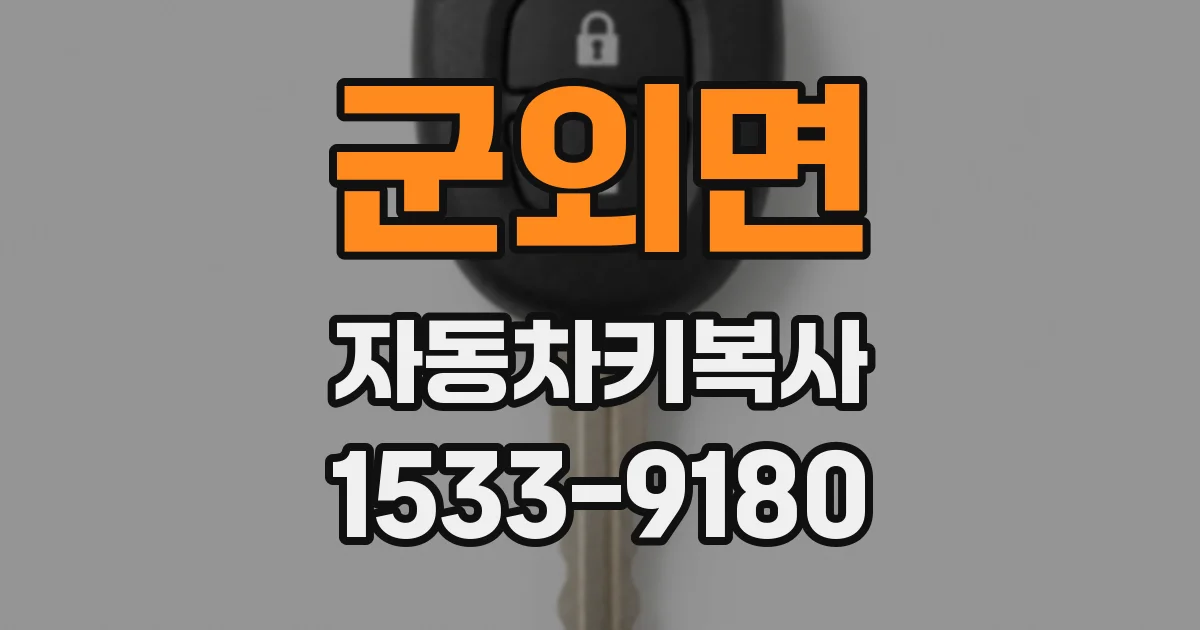 군외면 자동차키복사