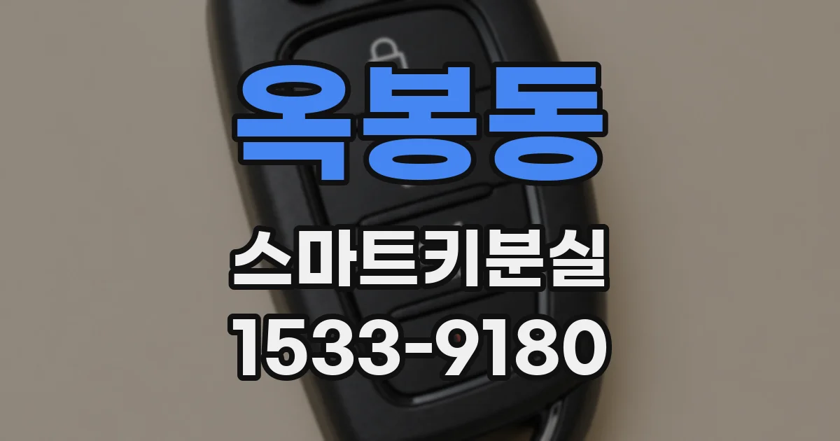 옥봉동 스마트키분실