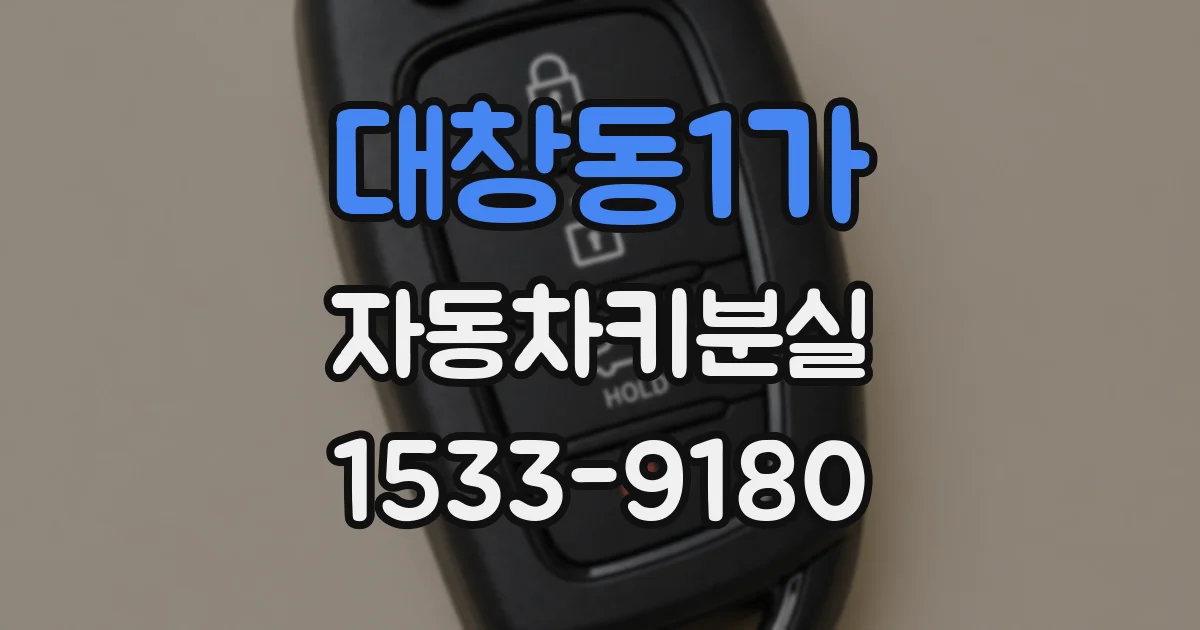 대창동1가 자동차키분실