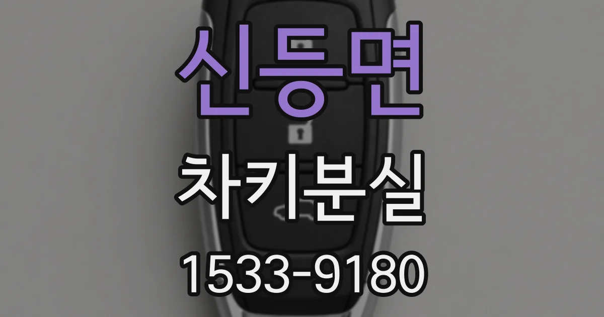 신등면 차키분실
