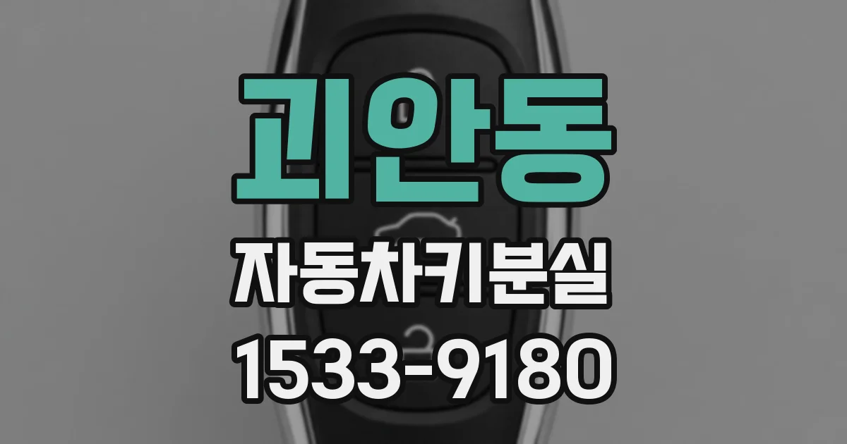 괴안동 자동차키분실