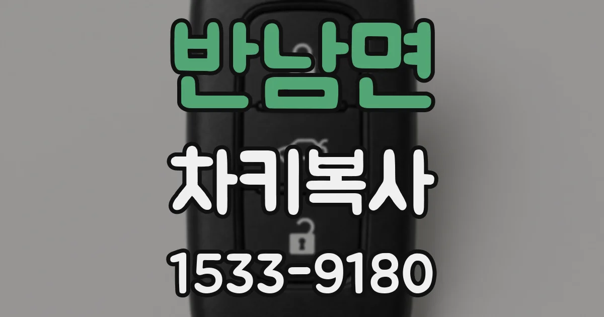 반남면 차키복사