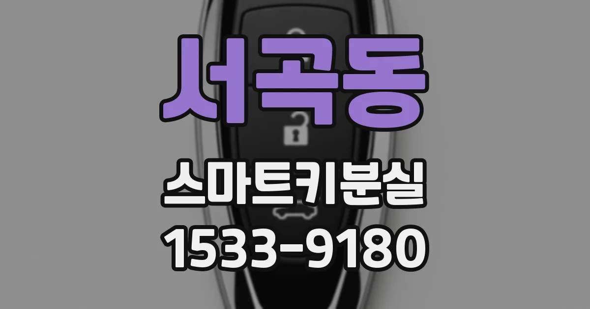서곡동 스마트키분실