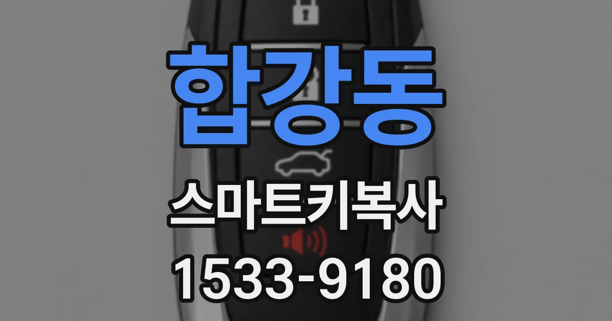 합강동 스마트키복사