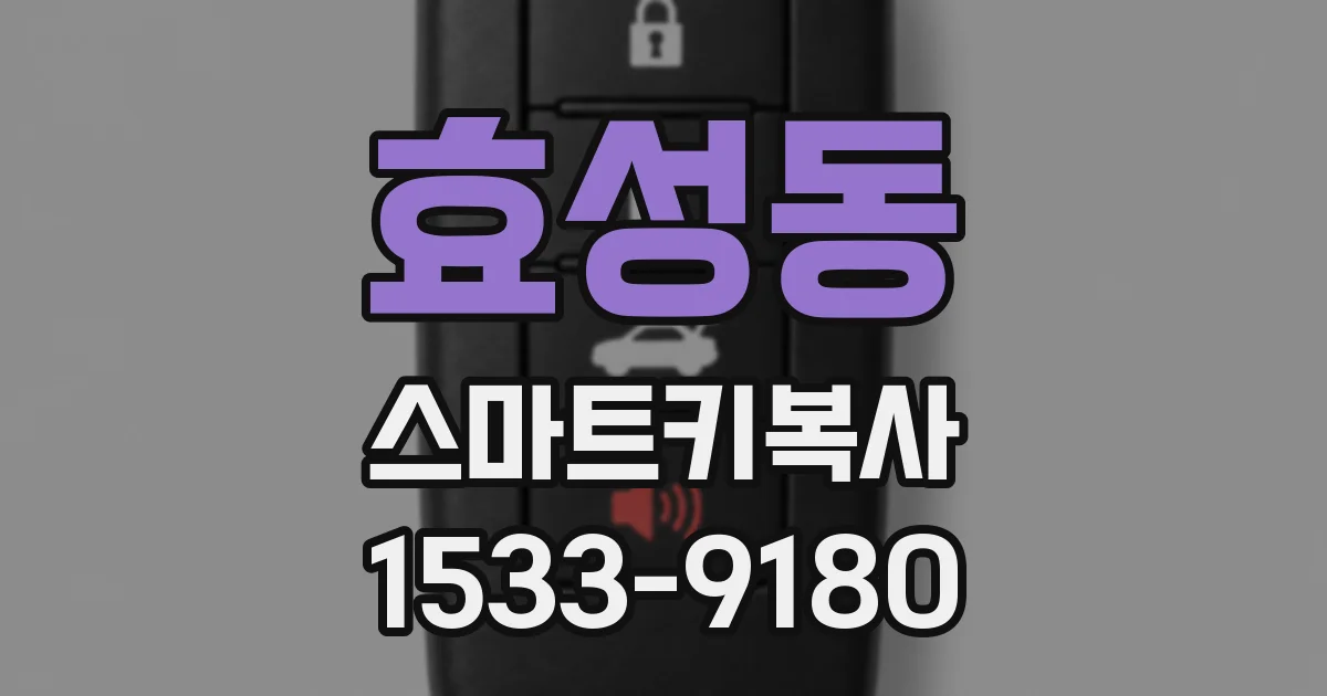 효성동 스마트키복사