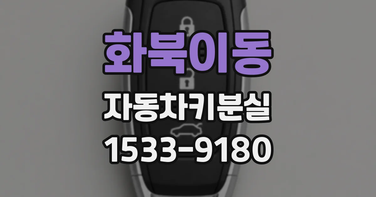 화북이동 자동차키분실