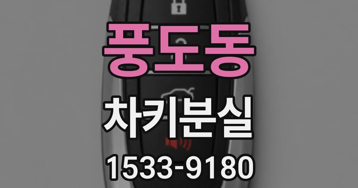 풍도동 차키분실