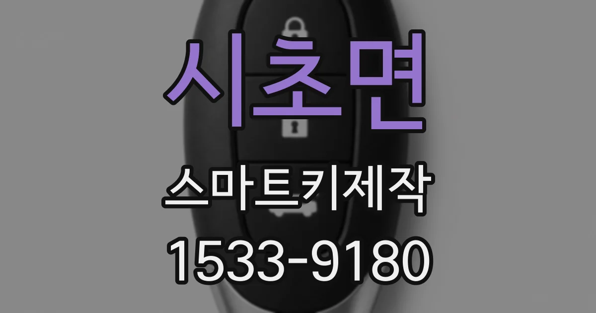 시초면 스마트키제작