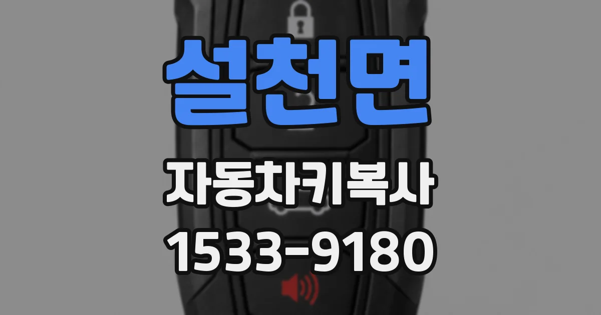 설천면 자동차키복사