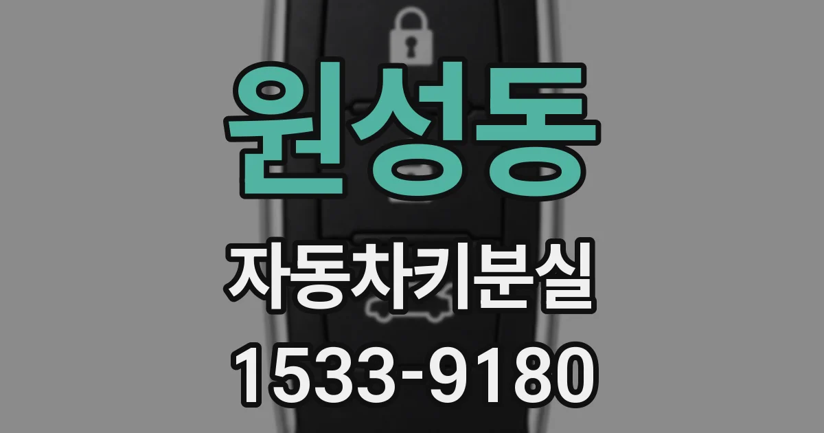 원성동 자동차키분실