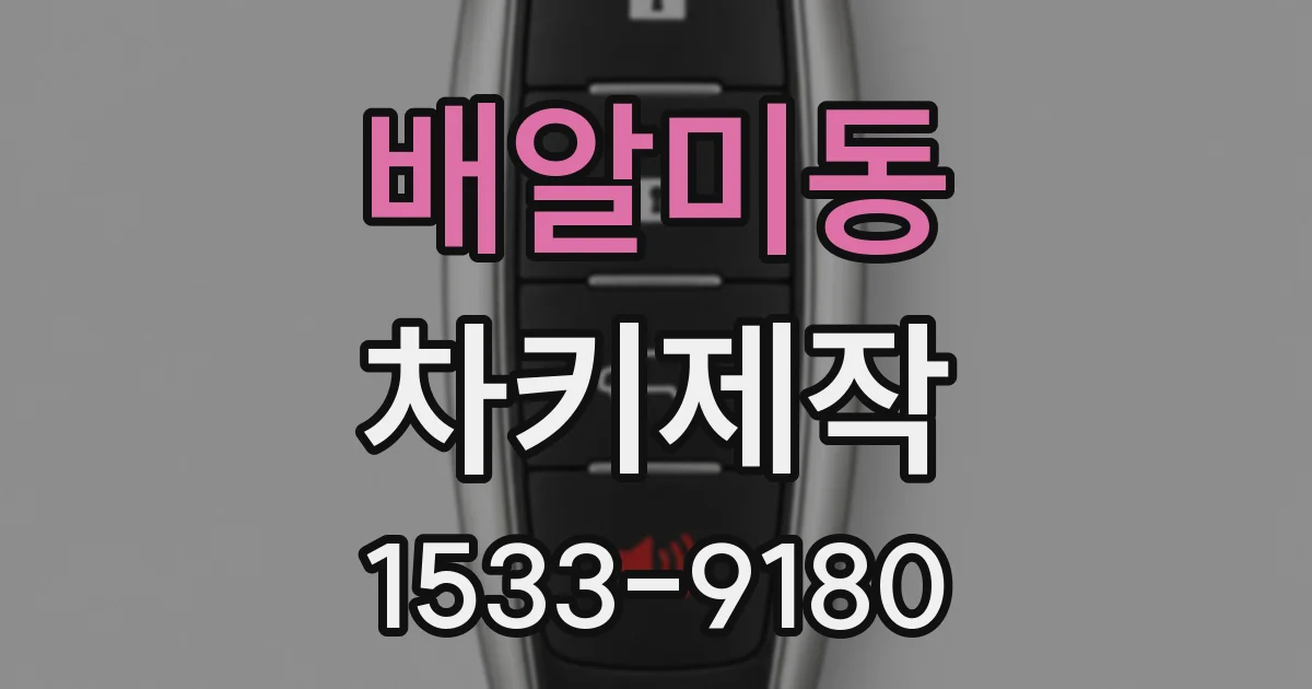 배알미동 차키제작