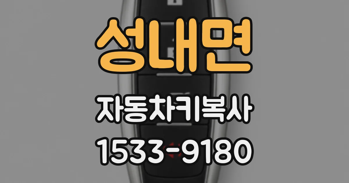 성내면 자동차키복사