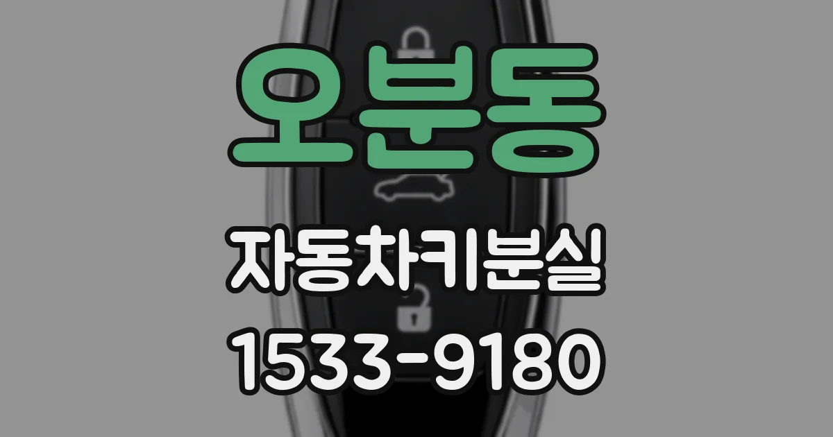 오분동 자동차키분실