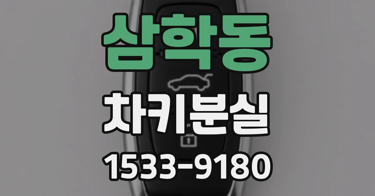삼학동 차키분실