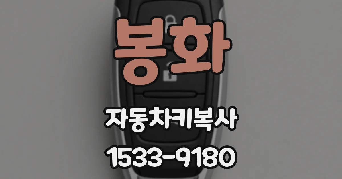 봉화 자동차키복사