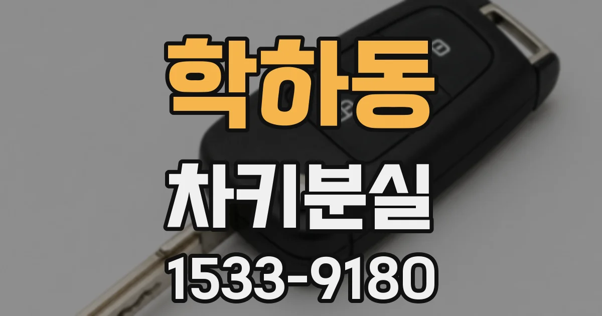학하동 차키분실
