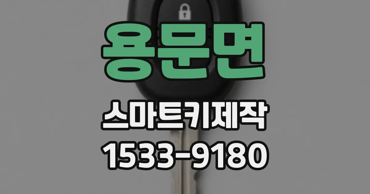 용문면 스마트키제작