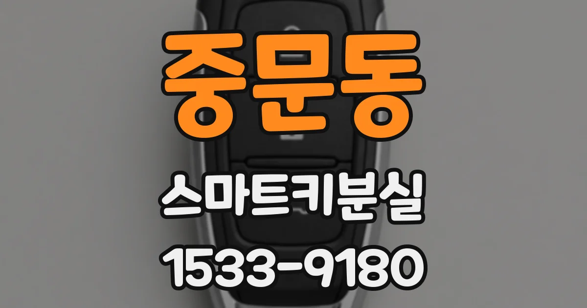 중문동 스마트키분실