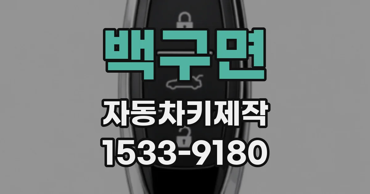 백구면 자동차키제작
