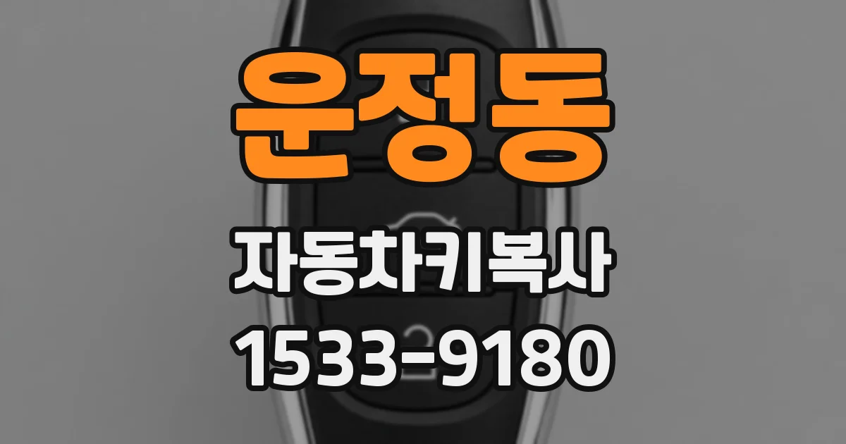 운정동 자동차키복사