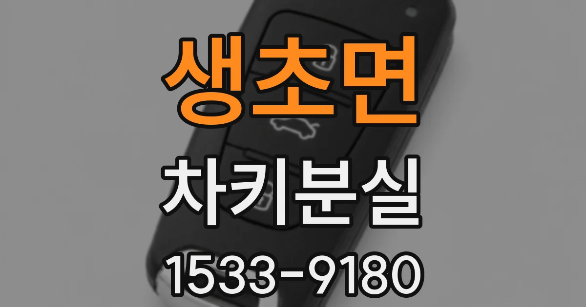 생초면 차키분실