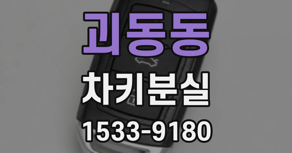 괴동동 차키분실