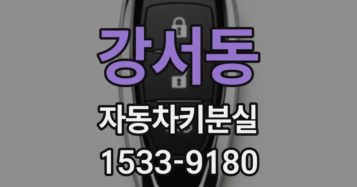 강서동 자동차키분실