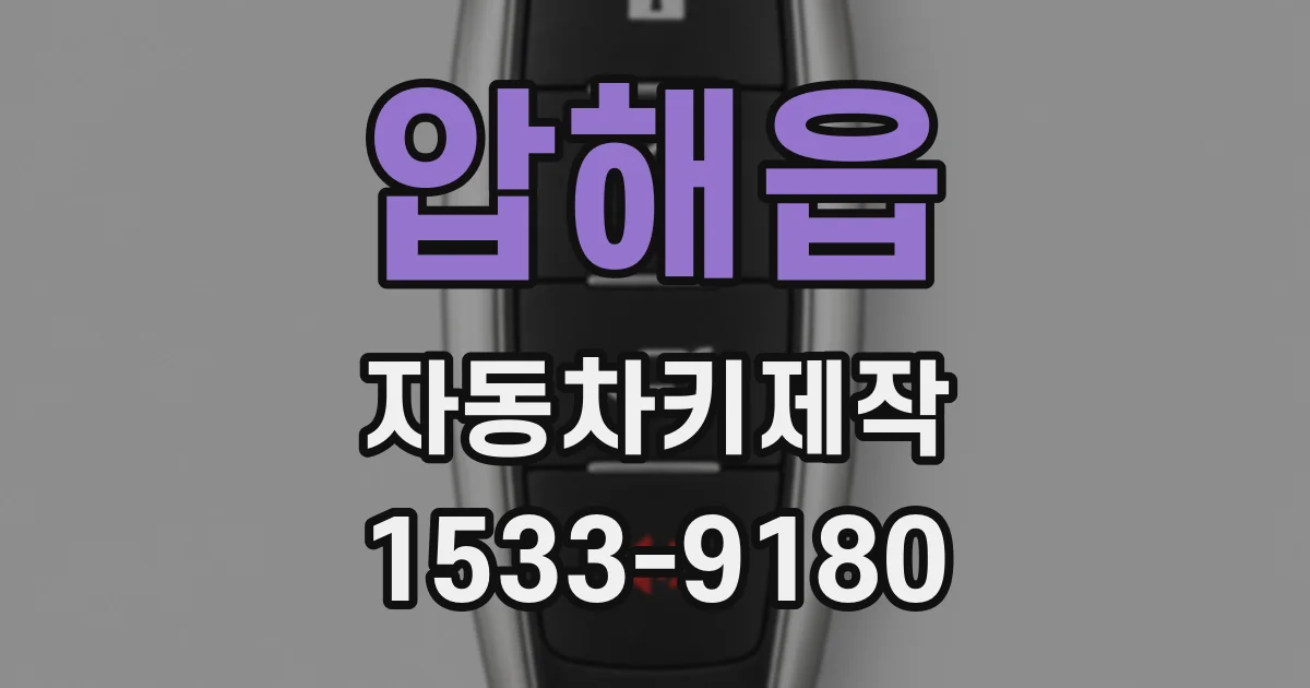 압해읍 자동차키제작