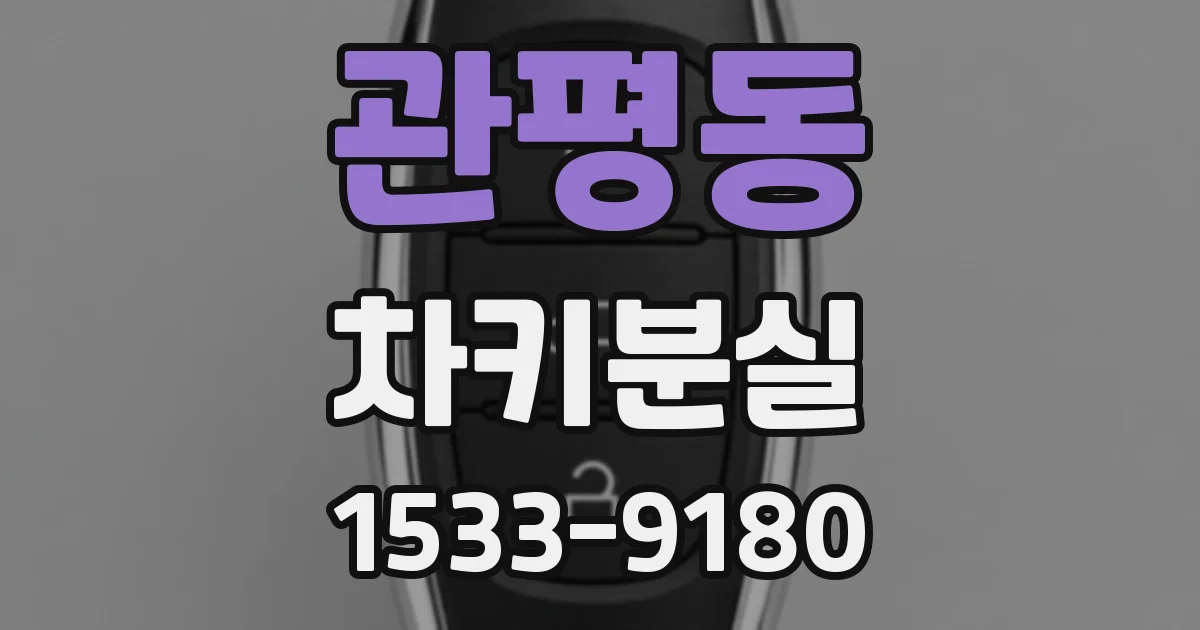 관평동 차키분실