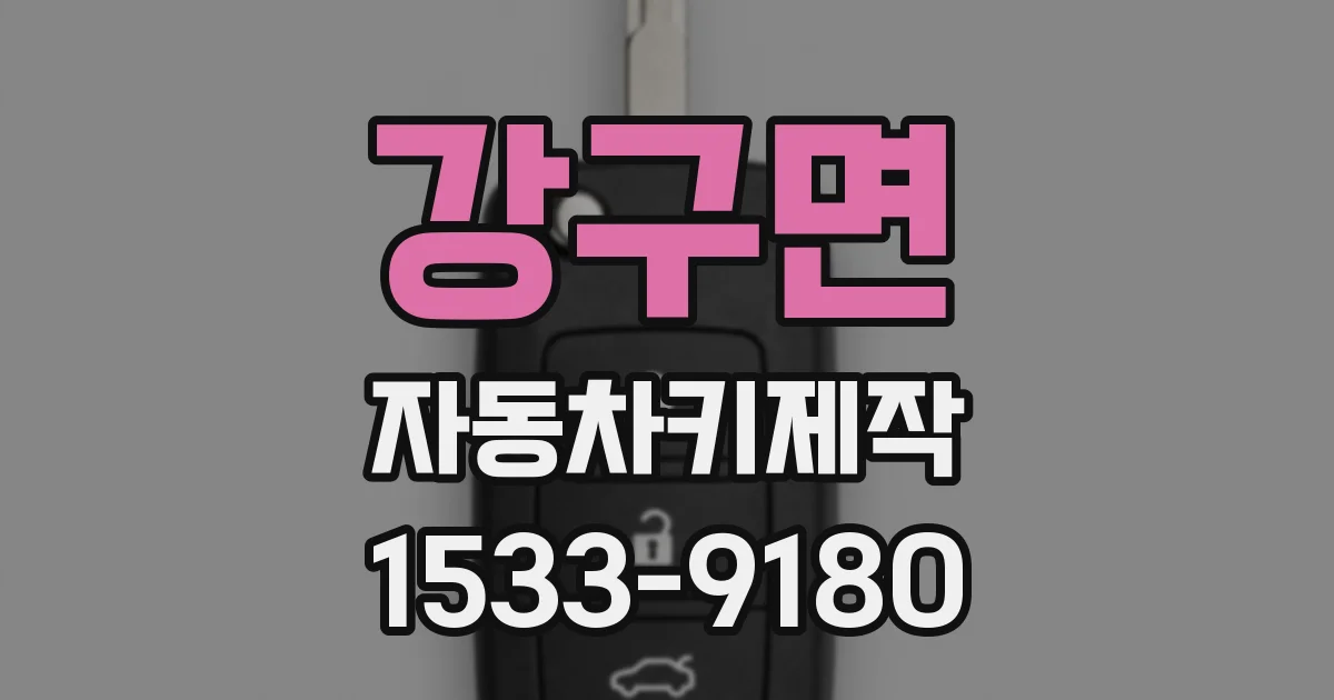 강구면 자동차키제작