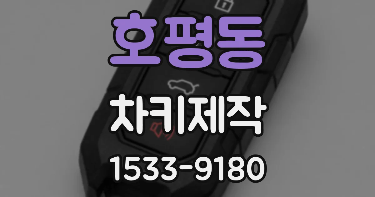 호평동 차키제작