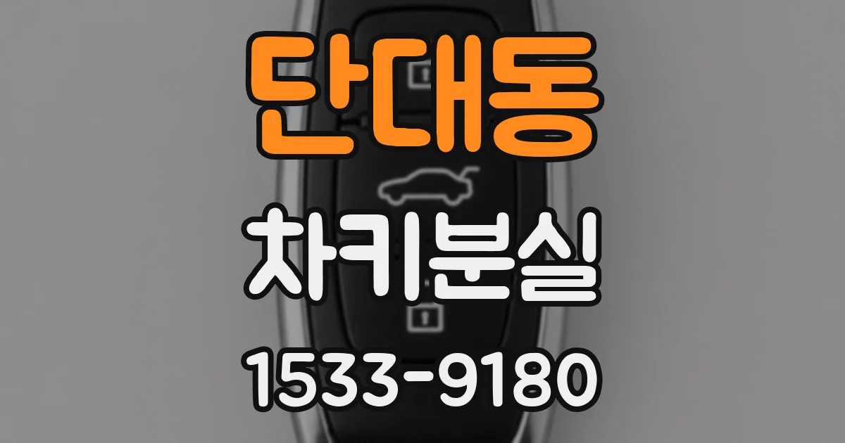 단대동 차키분실
