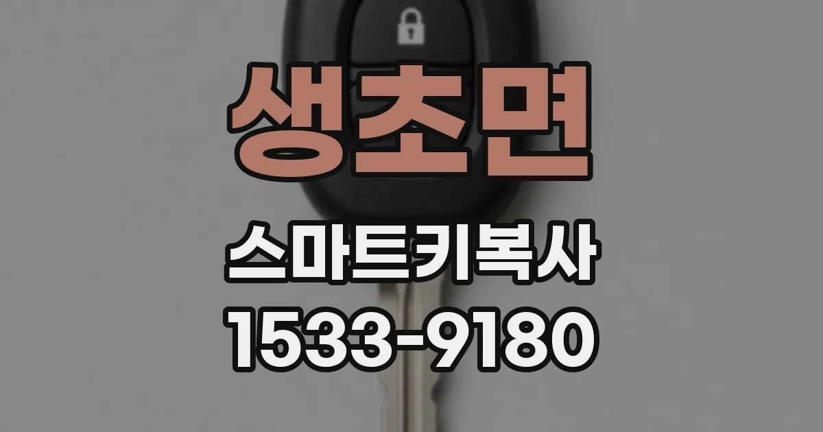 생초면 스마트키복사