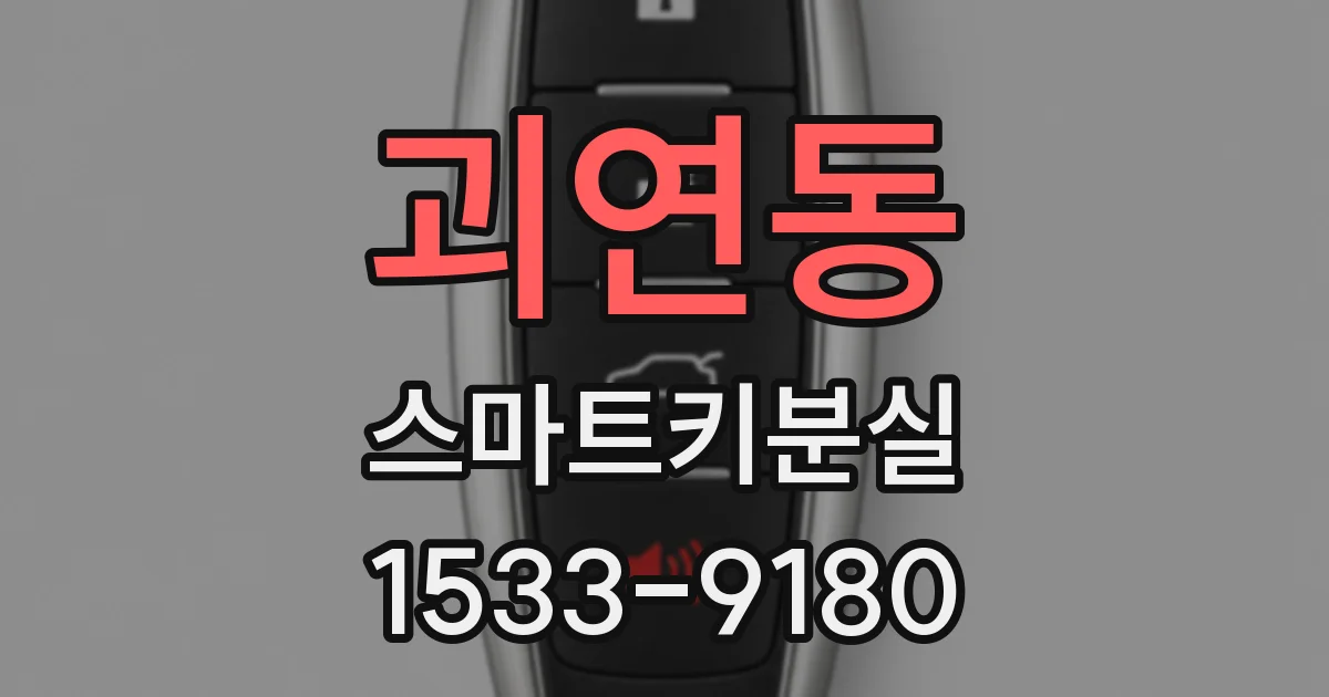 괴연동 스마트키분실