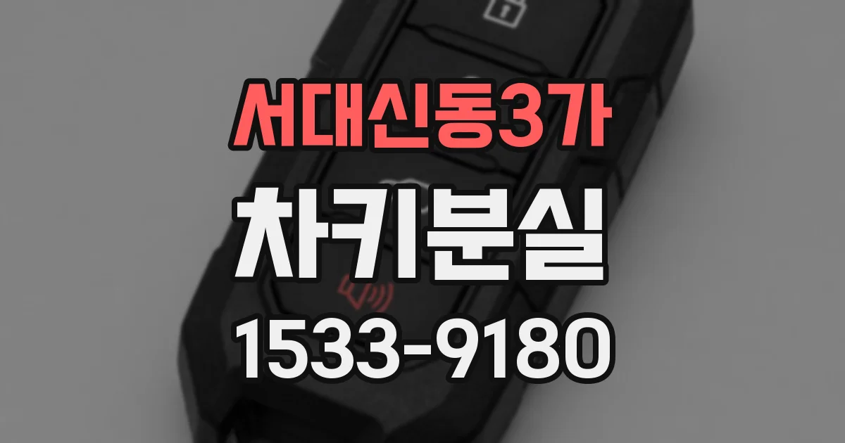서대신동3가 차키분실
