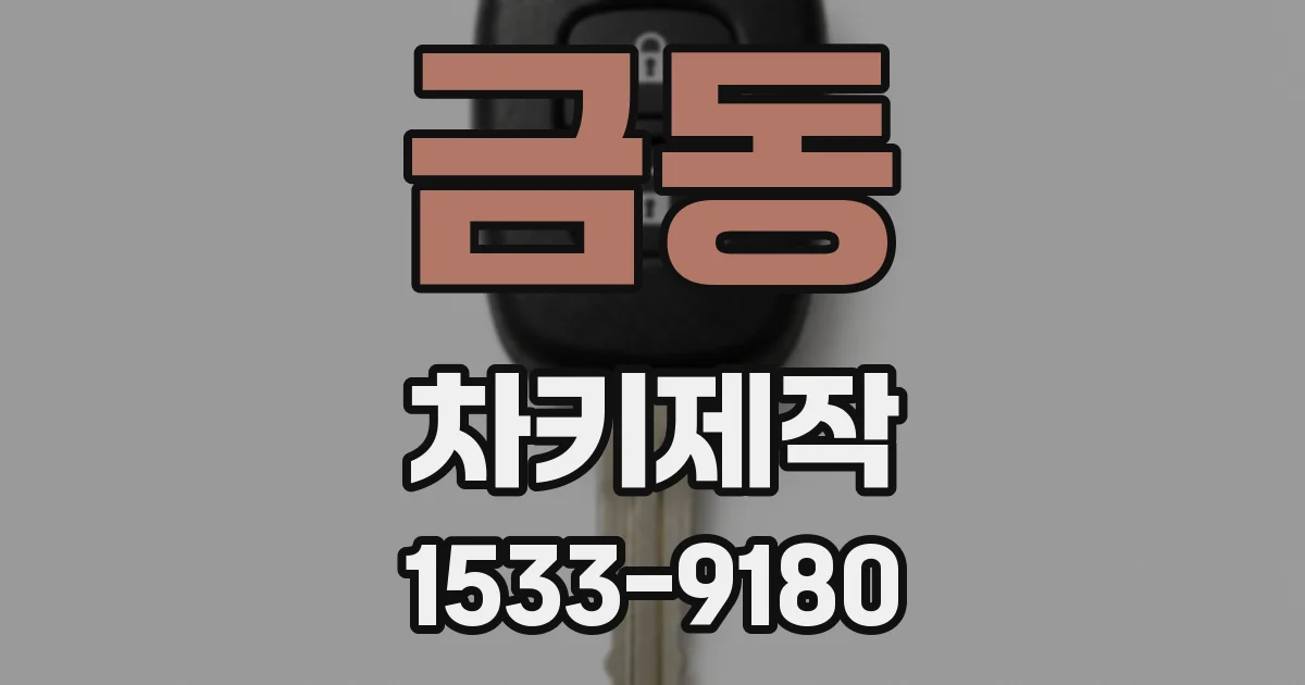 금동 차키제작