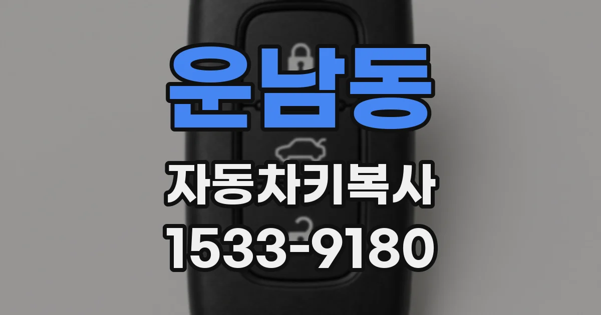 운남동 자동차키복사