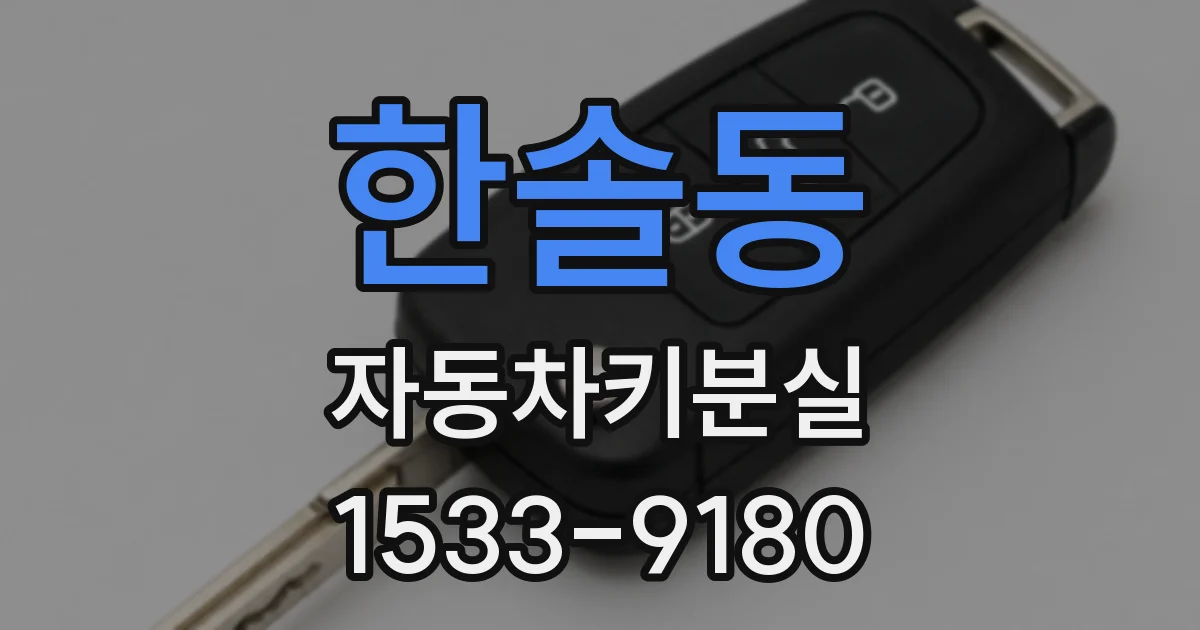 한솔동 자동차키분실