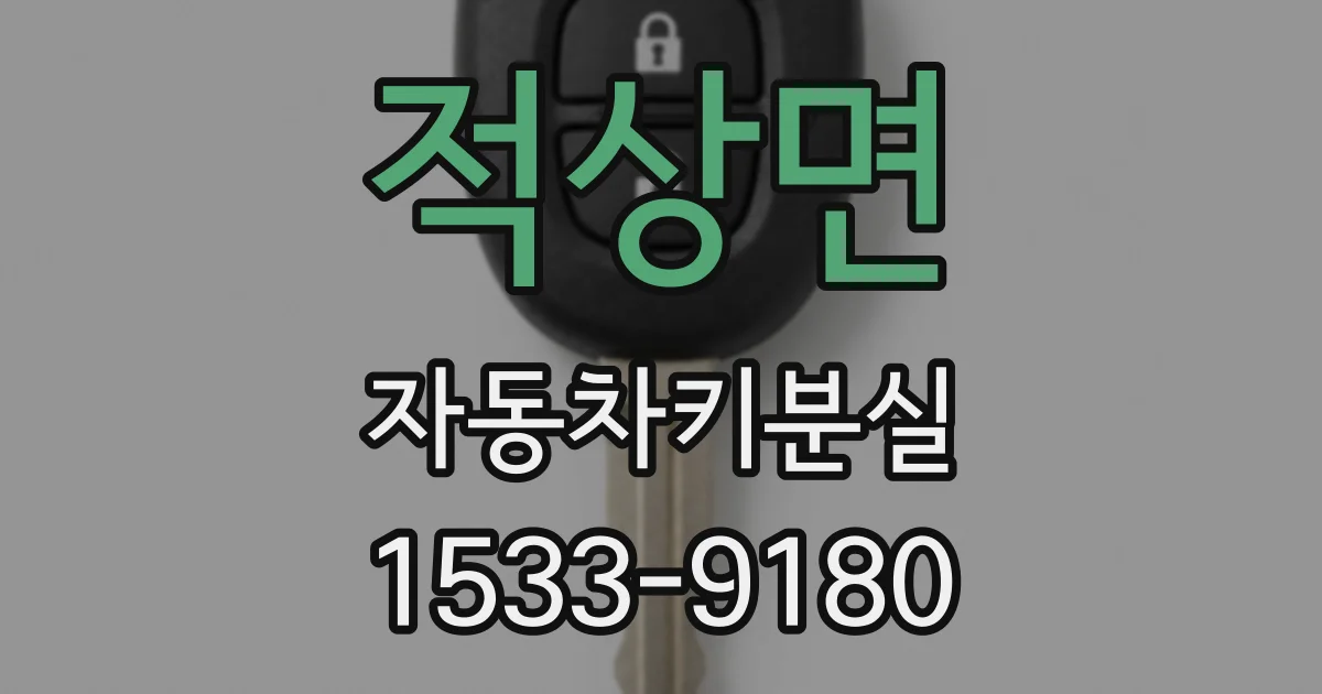 적상면 자동차키분실