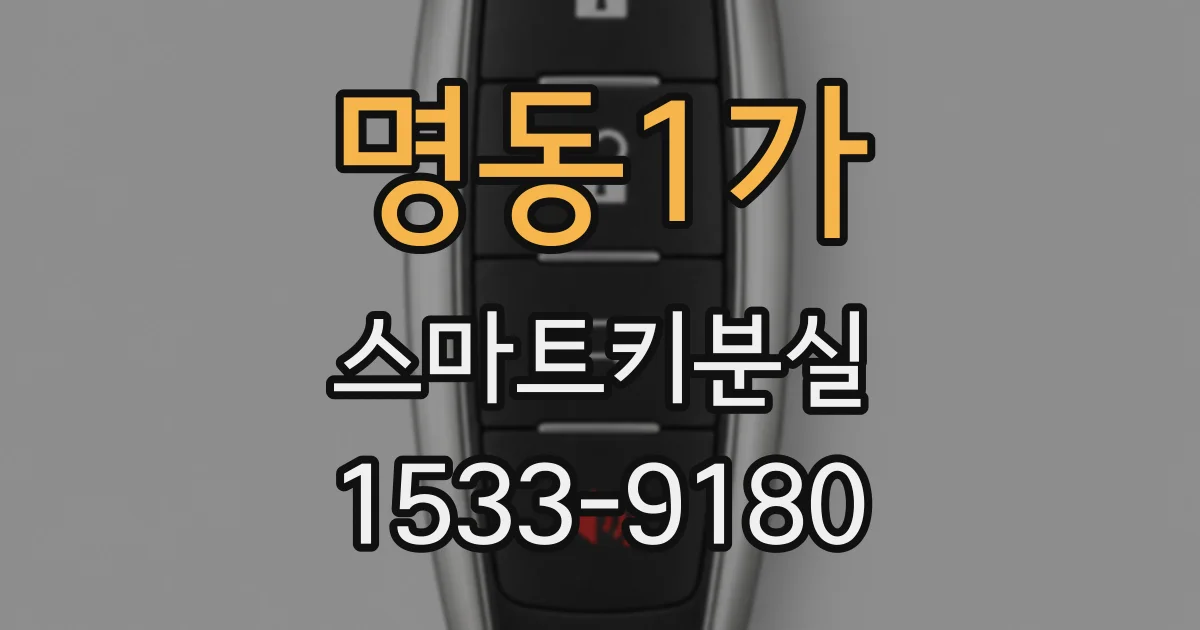 명동1가 스마트키분실