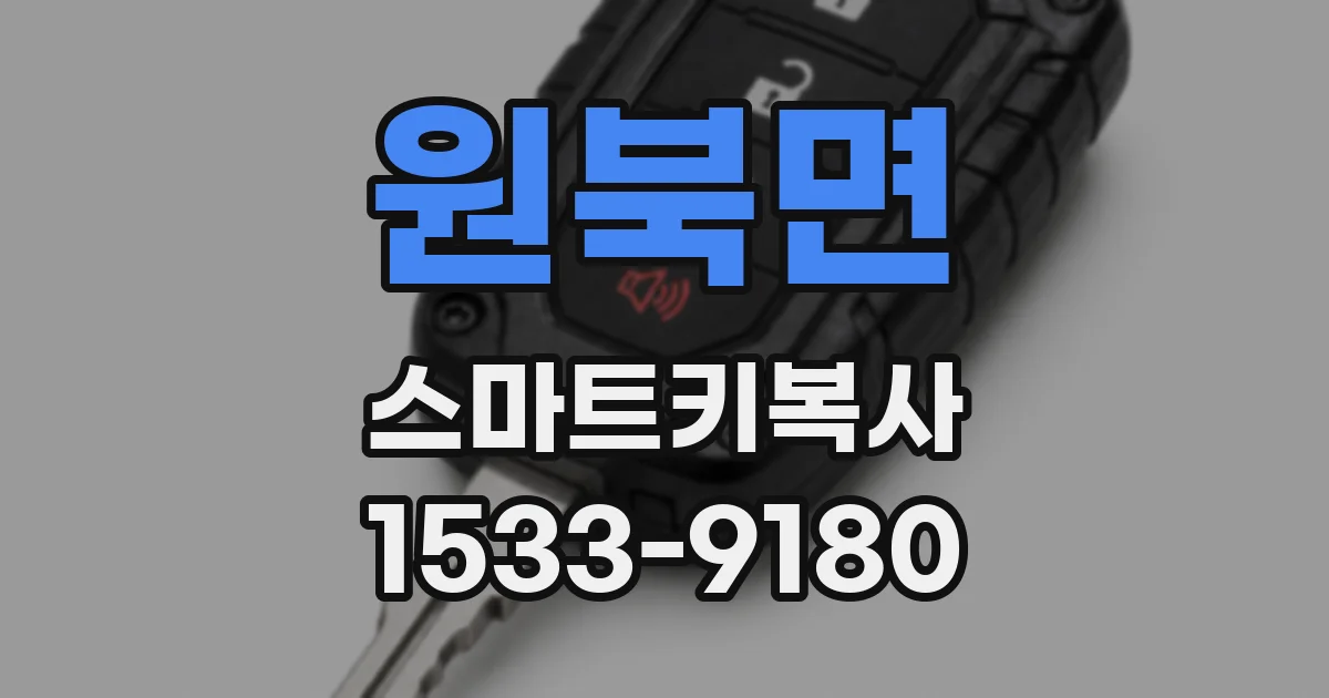 원북면 스마트키복사