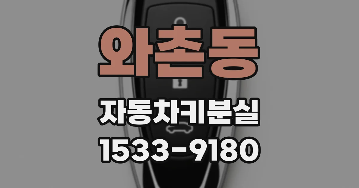 와촌동 자동차키분실