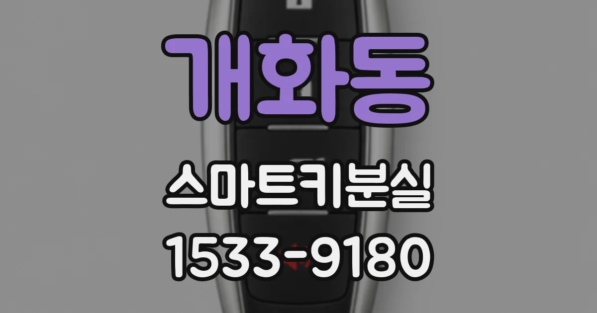 개화동 스마트키분실