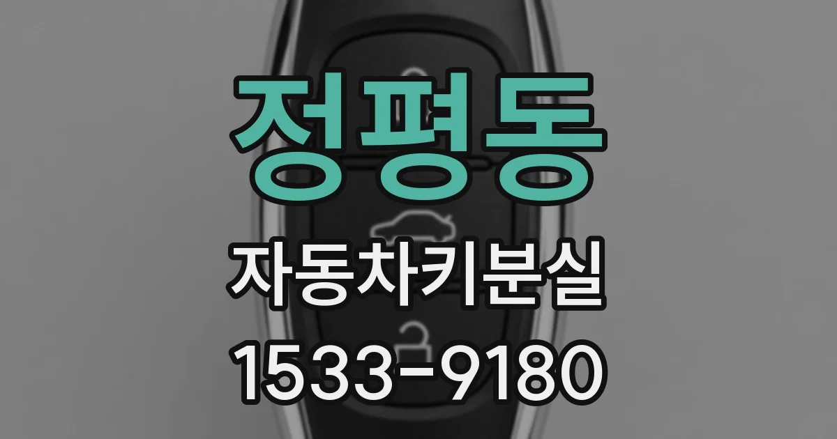 정평동 자동차키분실