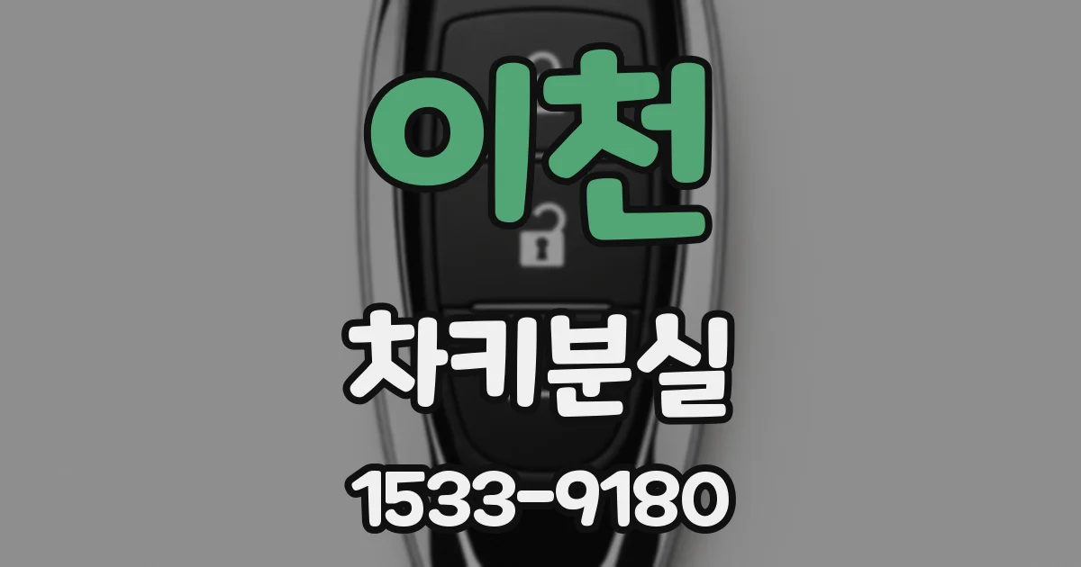 이천 차키분실