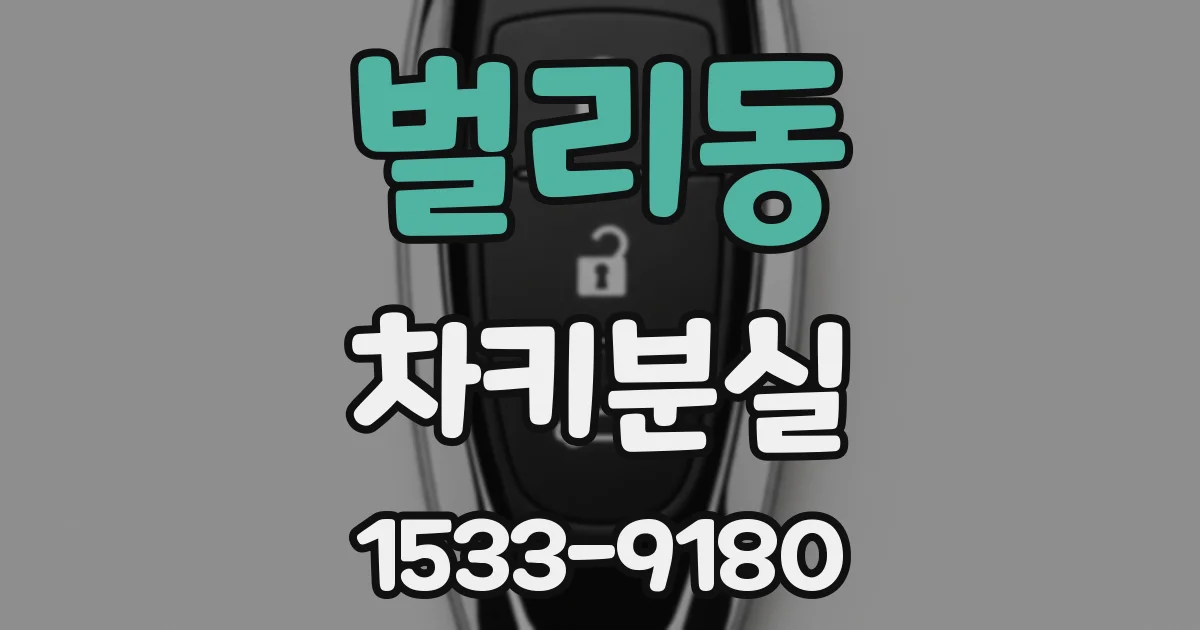 벌리동 차키분실