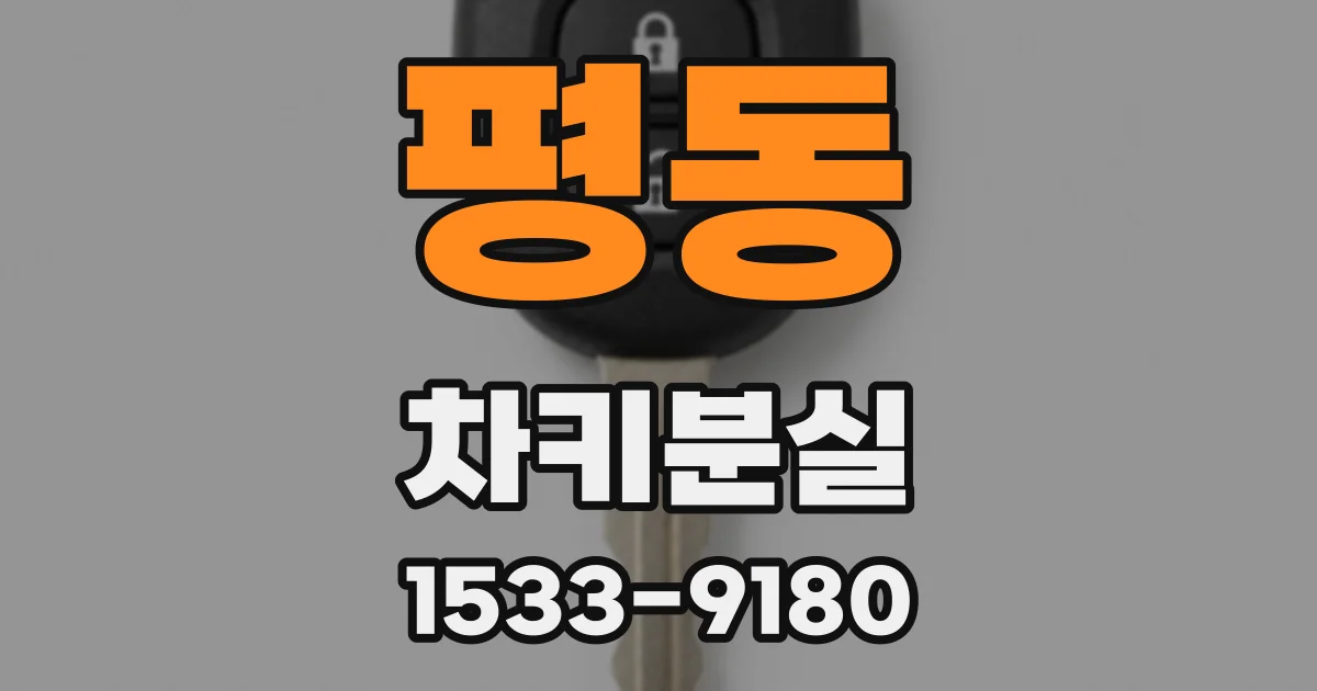 평동 차키분실
