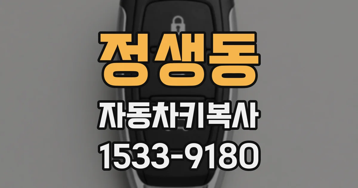 정생동 자동차키복사