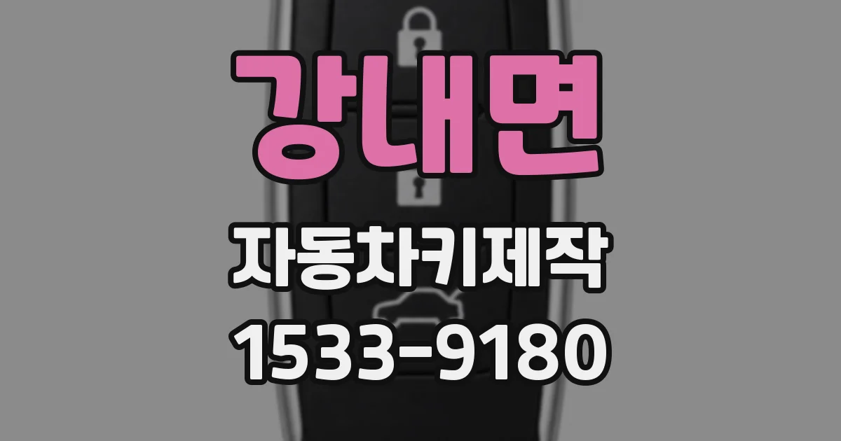 강내면 자동차키제작