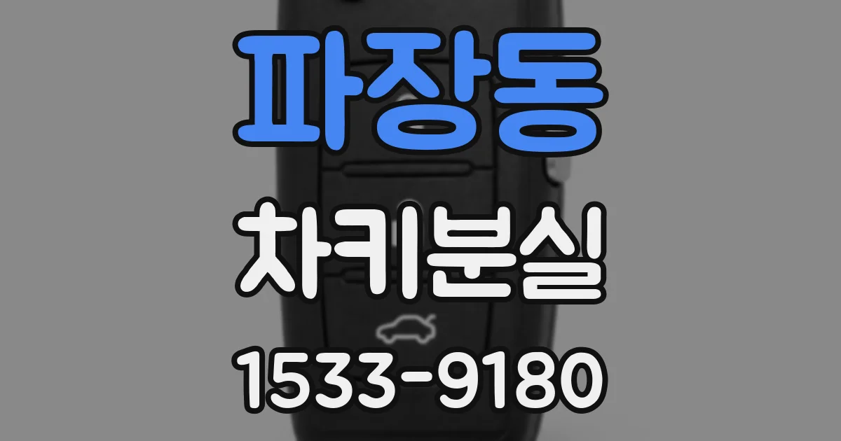 파장동 차키분실